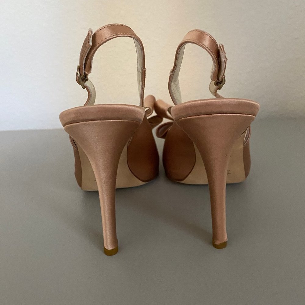 NEW in Box BHLDN Peachy Pink Bow-Topped Slingbacks - Picture 2 of 8